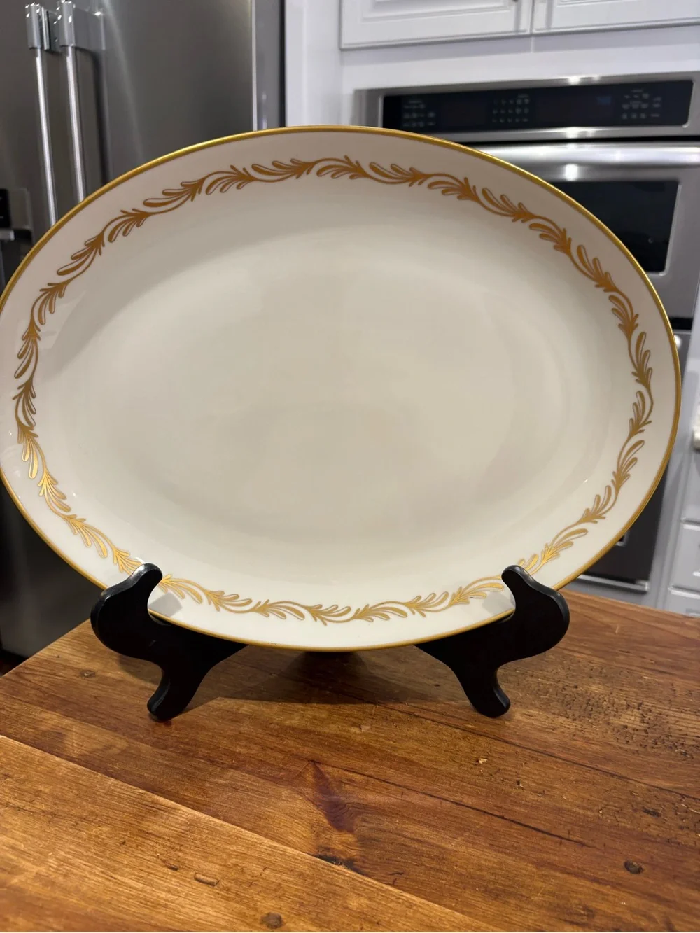 Vintage Franciscan Arcadia Gold Platter Scroll Border